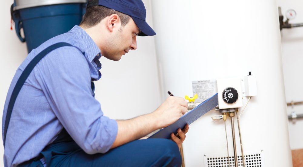 Plumber at work